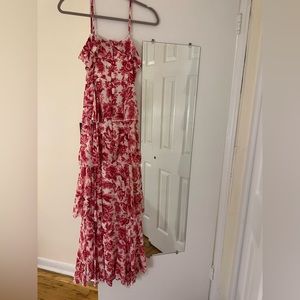 Full length tiered ruffle dress, worn once for engagement party.